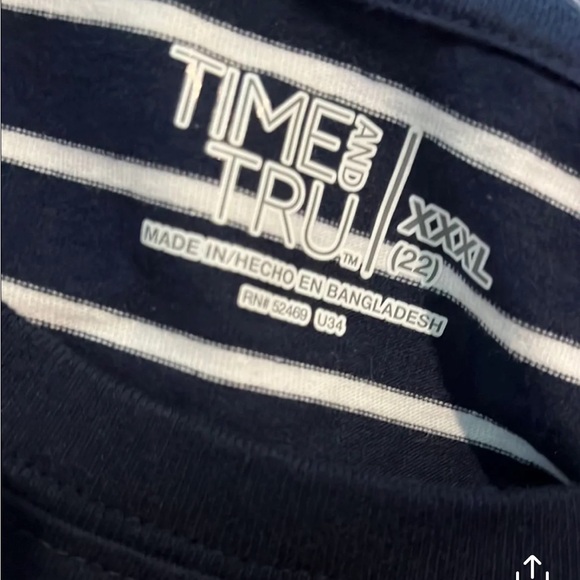 NWT 3X blue striped t shirt 1147 - Picture 4 of 4